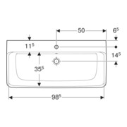Geberit Waschtisch Renova Plan 100x48cm, Hahnl. mit., m ÜL, we. K-Tect-2