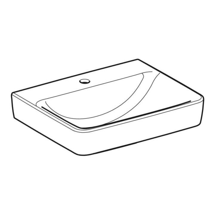 Geberit Waschtisch Renova Plan 55x44cm, m HL mit., o. ÜL, we. K-Tect