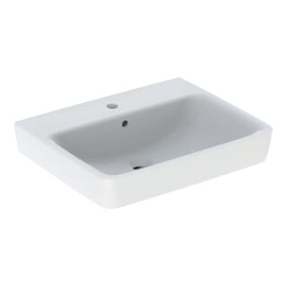 Geberit Waschtisch Renova Plan 60x48cm, Hahnl. mit., mit Überlauf, weiß