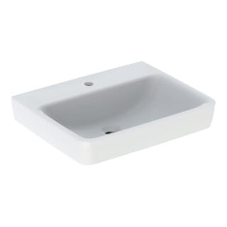 Geberit Waschtisch Renova Plan 60x48cm, Hahnl. mit., o. ÜL, we. K-Tect