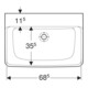 Geberit Waschtisch Renova Plan 70x48cm, o. Hahnl., o. ÜL, weiß KeraTect-4