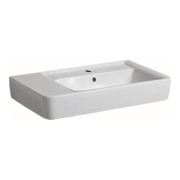 Geberit Waschtisch RENOVA PLAN 750 x 480 mm, mit Hahnloch, mit Überlauf Ablagefläche links weiß-1