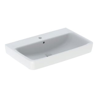 Geberit Waschtisch Renova Plan 75x48cm, Hahnl. mit., mit Überlauf, weiß
