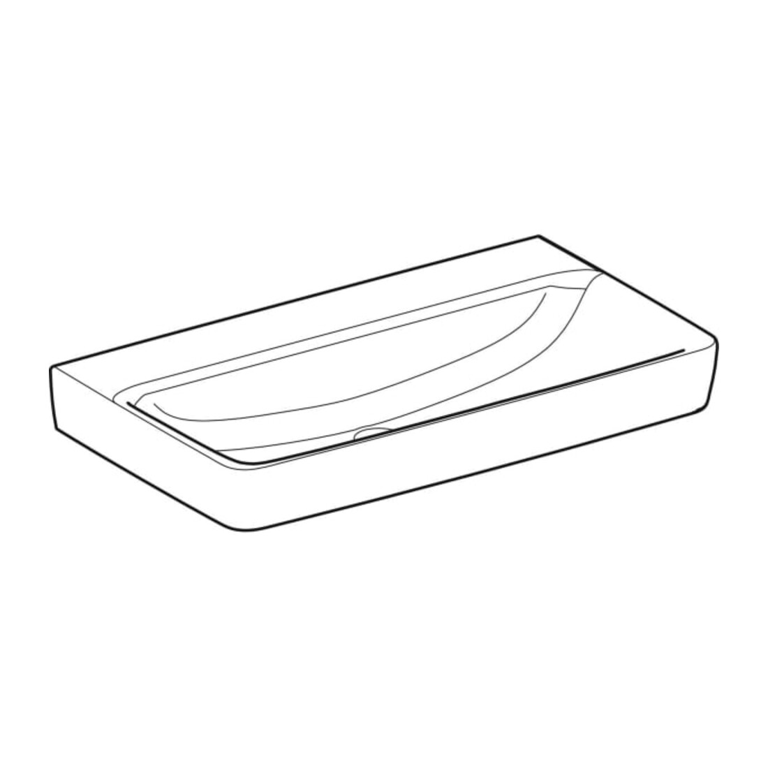 Geberit Waschtisch Renova Plan 85x48cm, o. Hahnl., ohne Überlauf, weiß