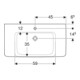 Geberit Waschtisch Renova Plan 90x48cm, HL mi, o Ü, Abl, we. K-Tect-2