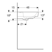 Geberit Waschtisch Renova Plan 90x48cm, HL mi, o Ü, Abl, we. K-Tect-4