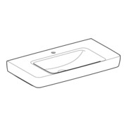 Geberit Waschtisch Renova Plan 90x48cm, HL mi, o Ü, Abl, we. K-Tect-5