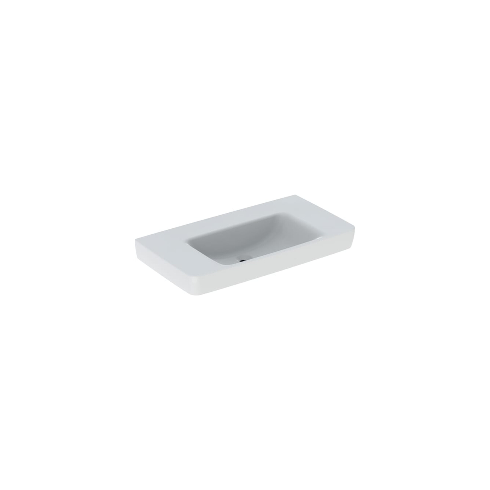 Geberit Waschtisch Renova Plan 90x48cm, o Hahnl., o. ÜL, Ablagefl., we.