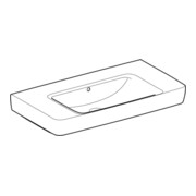 Geberit Waschtisch Renova Plan 90x48cm, o HL, m Ü, Abl, we. K-Tect-5