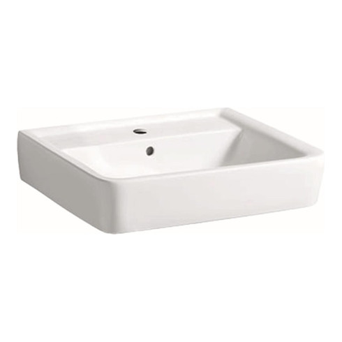 Geberit Waschtisch RENOVA PLAN mit Hahnloch, mit Überlauf 600 x 480 mm weiß