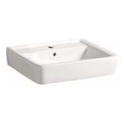 Geberit Waschtisch RENOVA PLAN mit Hahnloch, mit Überlauf 600 x 480 mm weiß-1