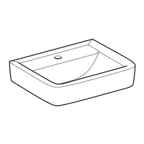 Geberit Waschtisch RENOVA PLAN mit Hahnloch, ohne Überlauf 550 x 440 mm weiß