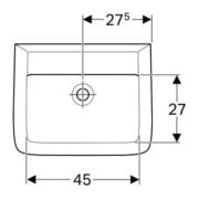 Geberit Waschtisch RENOVA PLAN ohne Hahnloch, mit Überlauf 550 x 440 mm weiß-4