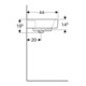 Geberit Waschtisch RENOVA PLAN ohne Hahnloch, ohne Überlauf 550 x 440 mm weiß-4