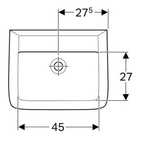 Geberit Waschtisch RENOVA PLAN ohne Hahnloch, ohne Überlauf 550 x 440 mm weiß