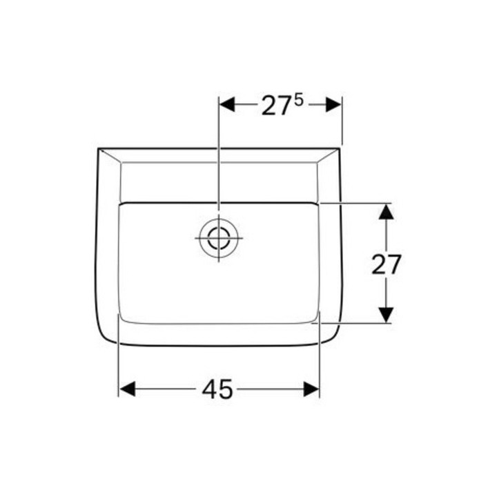 Geberit Waschtisch RENOVA PLAN ohne Hahnloch, ohne Überlauf 550 x 440 mm weiß