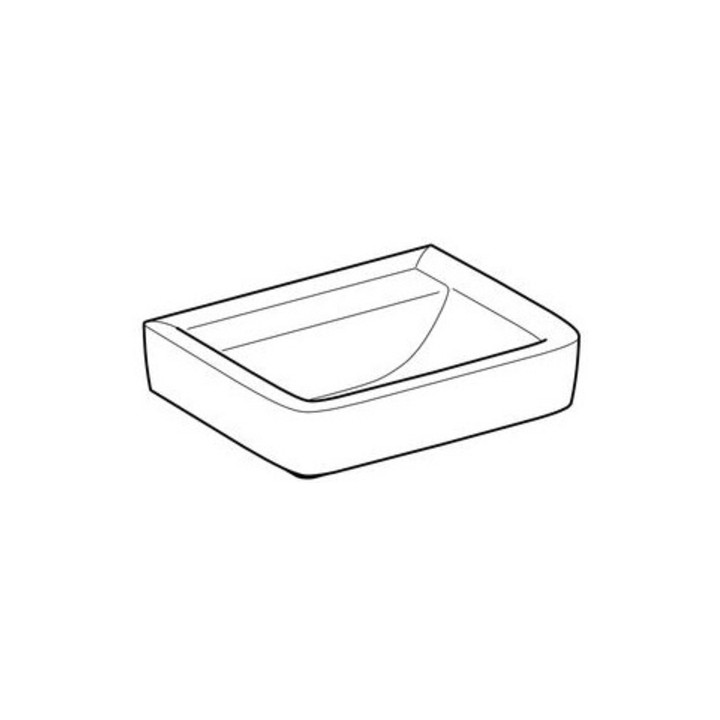 Geberit Waschtisch RENOVA PLAN ohne Hahnloch, ohne Überlauf 550 x 440 mm weiß