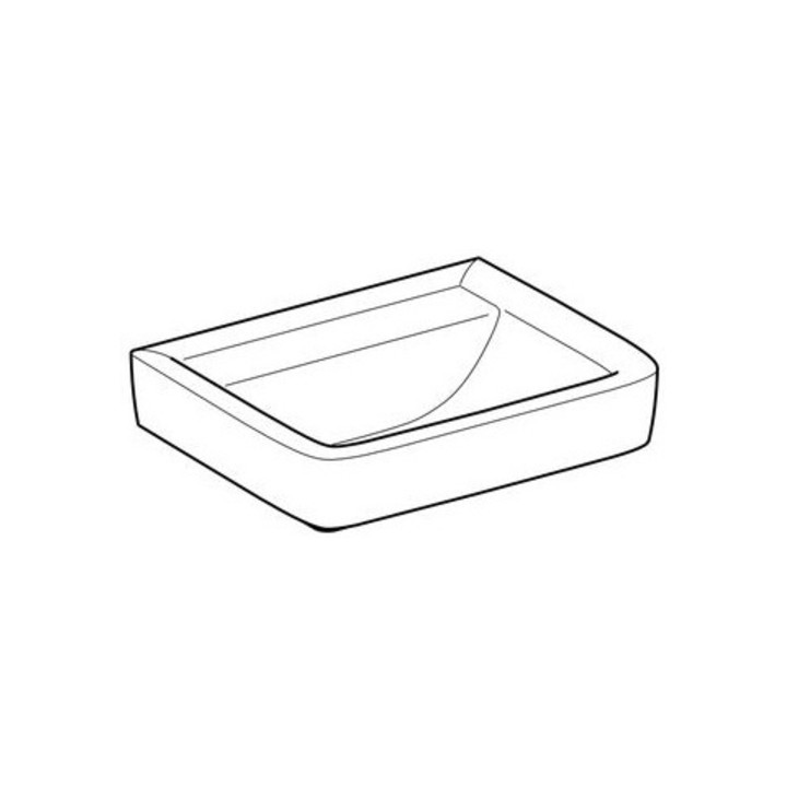 Geberit Waschtisch RENOVA PLAN ohne Hahnloch, ohne Überlauf 600 x 480 mm weiß