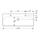 Geberit Waschtisch SMYLE 1200 x 480 mm, mit zwei Hahnlöchern, mit Überlauf weiß-5