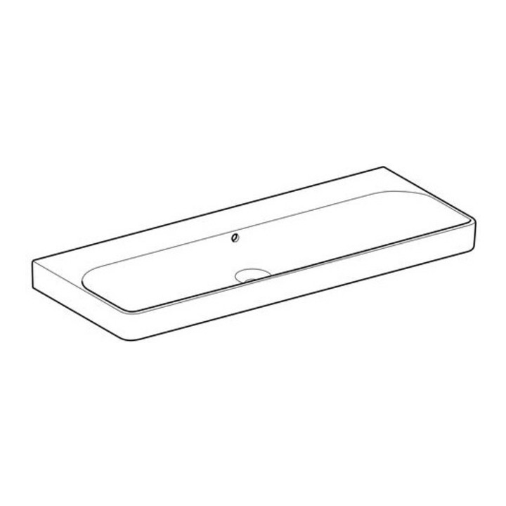 Geberit Waschtisch SMYLE 1200 x 480 mm, ohne Hahnloch, mit Überlauf weiß