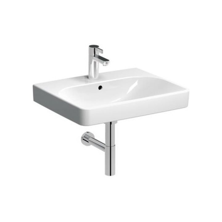 Geberit Waschtisch SMYLE 600 x 480 mm, mit Hahnloch, mit Überlauf weiß