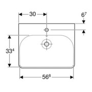 Geberit Waschtisch SMYLE 600 x 480 mm, mit Hahnloch, mit Überlauf weiß-5