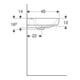 Geberit Waschtisch Smyle 60x48cm, KeraTect/we, m Hahnl., m ÜL-4