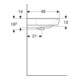 Geberit Waschtisch Smyle 65x48cm, KeraTect/we, m Hahnl., m ÜL