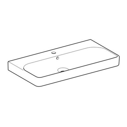 Geberit Waschtisch SMYLE 900 x 480 mm, mit Hahnloch, mit Überlauf weiß
