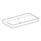 Geberit Waschtisch SMYLE 900 x 480 mm, ohne Hahnloch, mit Überlauf weiß