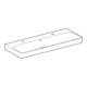 Geberit Waschtisch Smyle Square 120x48cm, Hahnl. li + re, m ÜL, weiß