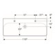 Geberit Waschtisch Smyle Square 120x48cm, Hahnl. li + re, m ÜL, weiß-4