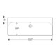 Geberit Waschtisch Smyle Square 120x48cm, KeraTect/we, o. Hahnl., m ÜL-4