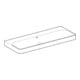 Geberit Waschtisch Smyle Square 120x48cm, we., o. Hahnloch, mit Überlauf