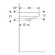 Geberit Waschtisch Smyle Square 55x44cm, we., mit Hahnloch, mit Überlauf-4