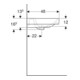 Geberit Waschtisch Smyle Square 60x48cm, KeraTect/we, m Hahnl., m ÜL
