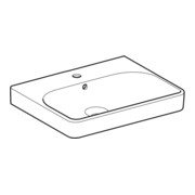 Geberit Waschtisch Smyle Square 60x48cm, we., mit Hahnloch, mit Überlauf-4