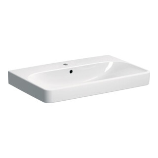 Geberit Waschtisch Smyle Square 75x48cm, KeraTect/we, m Hahnl., m ÜL