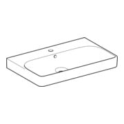 Geberit Waschtisch Smyle Square 75x48cm, we., mit Hahnloch, mit Überlauf-2