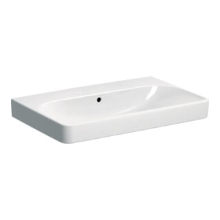 Geberit Waschtisch Smyle Square 75x48cm, we., o. Hahnloch, mit Überlauf