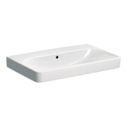 Geberit Waschtisch Smyle Square 75x48cm, we., o. Hahnloch, mit Überlauf