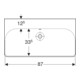 Geberit Waschtisch Smyle Square 90x48cm, KeraTect/we, o. Hahnl., m ÜL