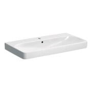 Geberit Waschtisch Smyle Square 90x48cm, we., mit Hahnloch, mit Überlauf