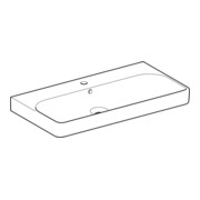 Geberit Waschtisch Smyle Square 90x48cm, we., mit Hahnloch, mit Überlauf-2