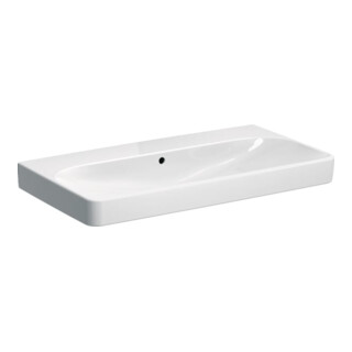 Geberit Waschtisch Smyle Square 90x48cm, we., o. Hahnloch, mit Überlauf