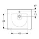 Geberit Waschtisch Renova Comfort 65x55cm, BF, m Hahnl., o. ÜL, we. K-Tect-5
