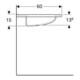Geberit Waschtisch Vitalis 65x60cm, w K-T., o HL, o. ÜL, barrieref.