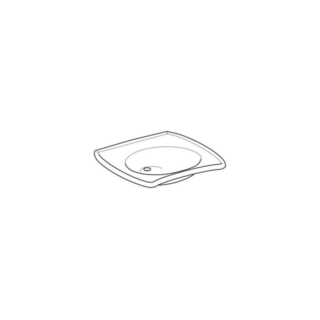 Geberit Waschtisch Vitalis 65x60cm, w K-T., o HL, o. ÜL, barrieref.