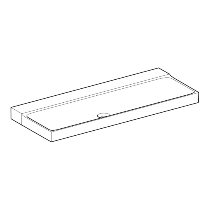 Geberit Waschtisch Xeno2 120x48cm, o. Hahnl., o. ÜL, we. KeraTect