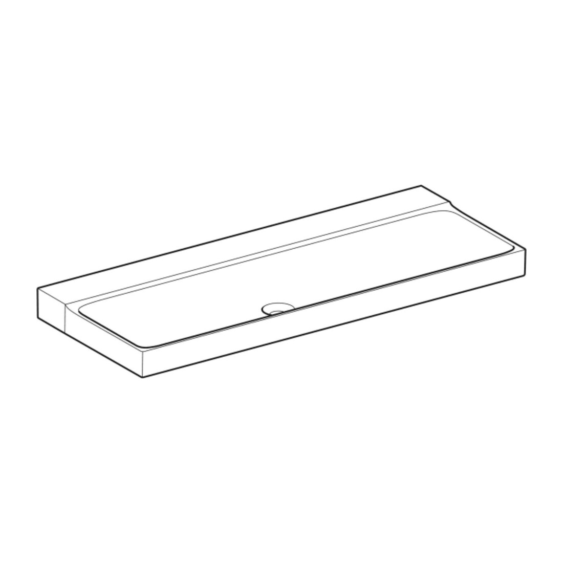Geberit Waschtisch Xeno2 120x48cm, o. Hahnl., o. ÜL, we. KeraTect